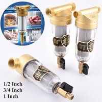 1/2" 3/4" 1" Domestic Water Stainless Steel Brass Pre-Filter House Central Water Purification Filter Home Water 40μm Filtration