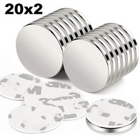 20mmx2mm Strong Magnets Neodymium Disc Magnets with Double-Sided Backing Small Round Magnet Refrigerator for Craft and Office