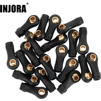 INJORA 20Pcs Plastic Rod Ends with Brass Link Balls for 1/18 RC Crawer TRX4M Upgrade