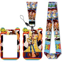 Disney Toy Story Woody Card Id Badge Holder Strap Bus Pass Access Card Cover Slip Bank Credit Card Holder Lanyard