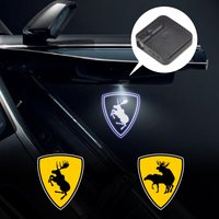 2Pcs LED Prancing Moose Emblem Car Door Light Welcome Lamp Wireless Projector For B3 B4 B5 XC90 XC60 S60 XC40 S40 Volvo