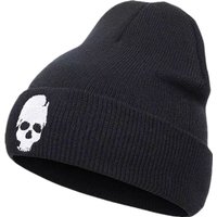 Unisex Strickmütze Mode Herbst und Winter Totenkopf-Stil Beanie Hüte für Frau und Mann warme Wintermütze