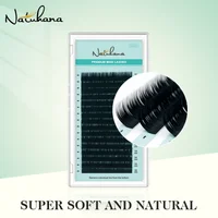 NATUHANA Faux cils personnels, extension de cils PBT naturels, cils synthétiques, fournitures cosmétiques, B, C, D, cils bouclés