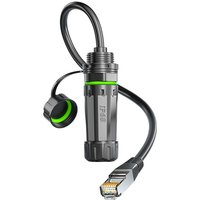 Industrial RJ45 Waterproof Connector Wire Outdoor M20 Panel Network CAT 6A Shielded Ethernet Cable Adapter rj45 Aviation Plug
