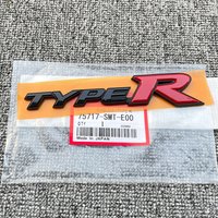 3D for CIVIC Accord Type R Racing Sport Black Red Rear Tailgate Emblem Badge Logo ABS Accessories