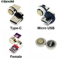 Cltgxdd 1PCS Round Magnetic Cable Type C Micro USB Magnet Connector Replacement Parts Mobile Phone Dust Plug Adapter