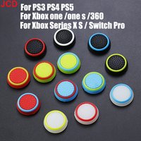 JCD 2pcs For PS3 PS4 PS5 Xbox One/360/Series S/X Switch Pro Game Controllers Thumb Silicone Stick Grip Cap Cover Accessory