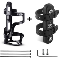 AliExpress West Biking WEST BIKING Bicycle Water Bottle Holder Silicone Non-slip Straps Set MTB Road Bike Bottle Stand With Adaptor Cycling Accessories