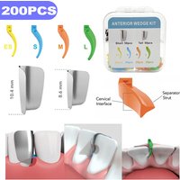 200 szt. Artykuły dentystyczne System matrycy przedniej Klinowe opaski matrycowe Kliny międzyzębowe