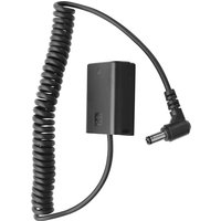 DC5521 NP-FW50 Dummy-Akku-Koppler-Adapter mit DC-Stecker, Spiralkabel für Sony Alpha 7 a7 a7S a7II a7R