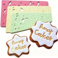 Cake Tools Alphabet Number Embossed Letter Cutter Mold Cookie Stamp Fondant Decorating Tools for DIY Birthday Wedding Baking