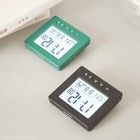 Multifunctional Radio Controlled Digital Alarm Clock Temperature Display 5 Minute Snooze Dual Alarm Modes Bedroom Desk Clock