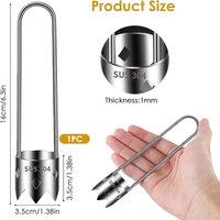 Red Bell Pepper Seed Corer, Stainless Steel Fru-ite Corer, Beginner-Friendly Design, for Home, Cafe, Restaurant