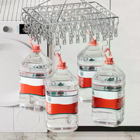 Stainless Steel Windproof Clothespin Hook Drying Rack Multi Peg Clothes Hanger For Socks Bra Towel Underwear Laundry Clothesline