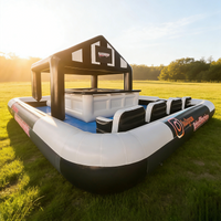 New Design Family Party Backyard Inflatable Pool Bar Water Floating Bar Tent House Combo Swimming Pool Blow up Water Pool Bars