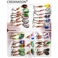 30/10pcs Bass Spoon Lure Set Spinner Bait 3.5g Trout Pike Metal Fishing Lures Kit Crankbait All Water Isca Artificial Hard Bait