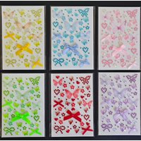 Colorful Bow, Heart, Star, Stereo Rhinestone Stickers, Suitable for Handmade Decoration, Face Stickers, Makeup, Kidsren's Stationery Stickers
