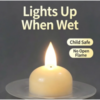 Water Activated Floating LED Tea Light Candles, Waterproof Flameless Electronic Candle Lamp for Wedding Party SPA Home Decoratio
