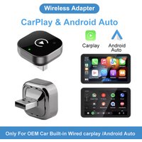 2026 Wireless CarPlay Adapter 2-in-1 Wired to Wireless Dongle for Apple & Android Auto Plug and Play Universal Car Accessory