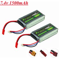 7.4V 1500mAh Lipo Battery For RC Car Boat Drone Helicopter Parts 2s Lithium battery 7.4v battery with JST/T/XT60 Plug