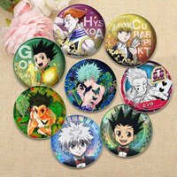 Anime Hunter X Hunter Pins Zoldyck Killua Kurapika Freecss Gon Cartoon Badge Brooches for Backpack Clothes Gift Accessory