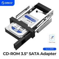 ORICO Festplatten-Caddy 2,5 bis 3,5 Zoll Edelstahl-Montagehalterungsadapter für interne Festplatten 3,5 Zoll SATA HDD Mobiler Rahmen