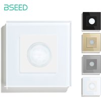 BSEED PIR Infrared Motion Body Sensor Switch Motion Sensor Glass Mechanical Wall Mounted Switches EU Standard LED Light Switches