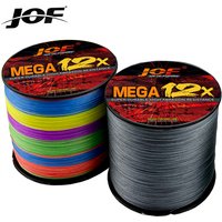 JOF Fishing Lines 300M 500M 12 Strands Braided Line Multifilament PE Fishing Line 25/30/39/50/65/77/92/120LB 0.16-0.55mm