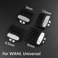 2/3/4pcs For Wahl Universal Hair Clipper Limit Comb Black Transparent Red Guide Trimmer Guards Attachment 1.5mm 3mm 4.5mm 6mm