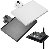 Miwayer Universal Mic Stand Tray - 225×165mm Sound Card Platform,O-Type Clamp Fits 13-47mm Tubes, for Live Streaming & Recording
