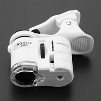 Mini Mobile Phone Microscope 9595W 60X Magnifying Glass LED UV Light Mini Mobile Phone Clip Microscope