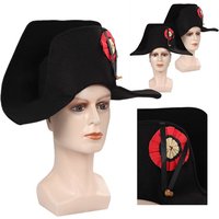 Napoleon Hats Cosplay Admiral Bicorn Hat French Captains Cap Halloween Carnival Costume Accessories Prop Gifts For Adult Men