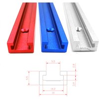 Rail à onglets en alliage, calcul de la voie en T, glissière à rainure en T, délit d'onglet, gabarit, vis de fixation, fente, scie à table, routeur, outils de bricolage