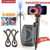 6mm Two-Way 360 ° Rotating Borescope 360° Articulating Borescope Endoscope Camera with Light, Endoscope with Android/iOS Phone