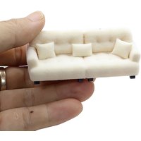 Dollhouse Simulation Flocking Sofa Model Dollhouse Mini Living Room Furniture Decoration Accessories Pretend Play Toys