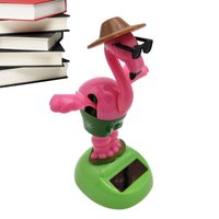 Solar Automatic Swing Flamingo Swing Animal Funny Swing Flamingo Cute Toy For Car Kids Table Dashboard