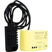 Dry Contact Zigbee Tuya Intelligent Switch With Temperature Humidity Sensor,Real-time Monitoring,Thermostat,Alexa Compatible