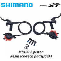 SHIMANO DEORE XT SLX M6100 M6120 M7100 M7120 M8100 M8120 2 or 4 Piston Hydraulic Disc Brake Set for Mountain Bike MTB Original