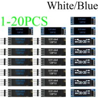 0.91 Inch 128x32 128 32 I2C IIC Interface Serial White Blue OLED LCD Display Module 0.91" 12832 SSD1306 LCD Screen For