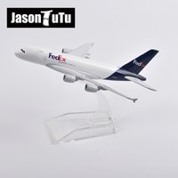 JASON TUTU Federal Aviation A380 DHL UPS 1/400 Scale Diecast Metal Aircraft Model 16CM Miniature Authentic Collectible Gift