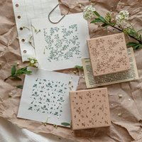 1 PC Silent Poetry Series Retro Art Printing and Painting Beech Wood Seal DIY Scrapbook Journal Aesthetic Stamp Supplies