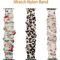 Hair circle Nylon Band for Apple Watch 46mm 42mm 44mm 45mm 41mm Bands bracelet iWatch Series 10 9 8 7 6 SE 5 Ultra 2 49mm Strap