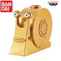 In Stock 100% Original Bandai Banpresto One Piece Sofvimates Golden Den Den Mushi Action Figure Model Collectible Toy Gifts