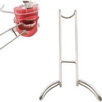 1pc Dental Double-Headed Retractor Stainless Steel Implant Dental Mouthpiece Teeth Opening and Teeth Whitening Oral Care Tool