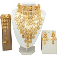 Dubai Women's Fashion Jewelry Set Classic Design Necklace, Earrings, Bracelet, Ring Party Women's Jewelry Set