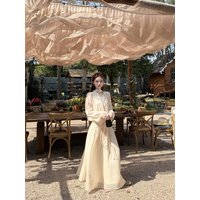 V-Neck Sash Loose Feelings Chiffon Shirt Slimming Pleated Half Skirt Women's 2026 Summer New Two-Piece Set Breathable Long Sl...
