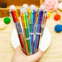10Pcs Transparent Cartoon Ballpoint Pen Creative Cute Colorful Swivel Supplies School&Office Supplies