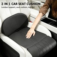 Car Seat Cushion Memory Foam Leg Lumbar Support Extender Universal Non-slip Suede Leather Thick Padding Mat Cover Driver Comfort