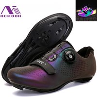 Professional Sneakers Men Ultralight Cycling Shoes SPD Luminous Road Bike Shoes Self-Locking Bicycle Cleat Shoes