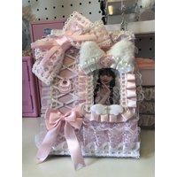 A5 Binder Photocard Holder Pink Kpop Collect Book 6 Ring Lace Top Loader Photo Album Deco Pc Handmade Poca Kpop Stuff Storage